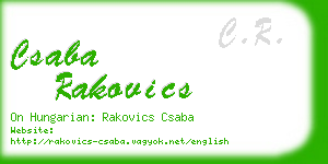 csaba rakovics business card